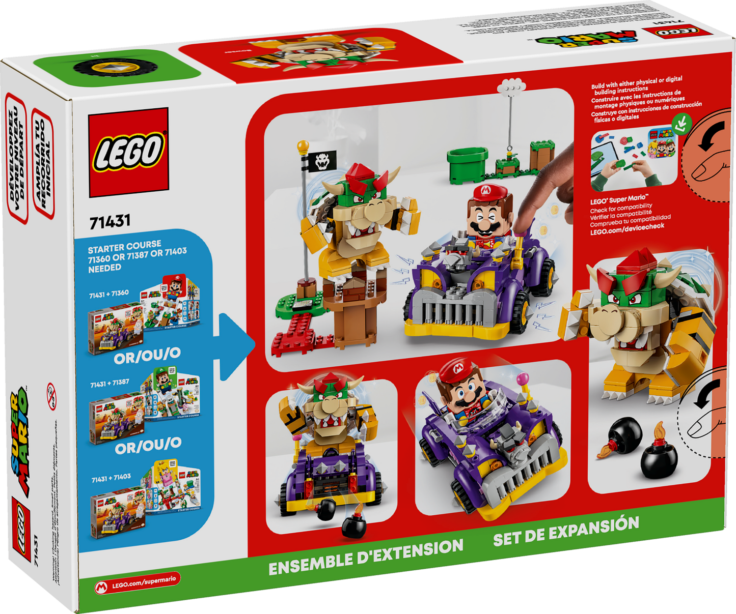 Uitbreidingsset: Bowsers bolide LEGO 71431