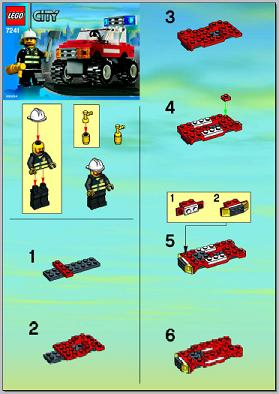 7241-1 | Fire Car | INSTRUCTIONS | LEGOPART