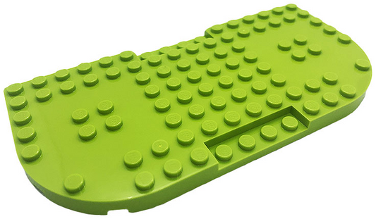 74166 | Brick, Modified 8 x 16 x 2/3 with 1 x 4 Indentations and 2 Rounded Corners | LEGOPART