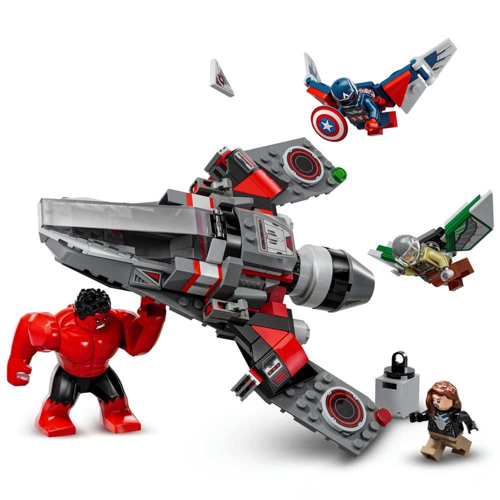 Captain America vs. Rode Hulk duel LEGO 76292