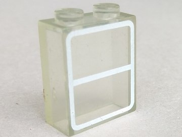 772p01 | Brick 1 x 2 x 2 without Bottom Tube with Window Pattern | LEGOPART