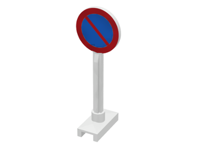 80045 | Road Sign Round with No Parking Pattern | LEGOPART