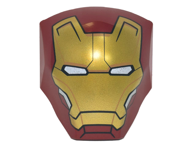 85834pb01 | Large Figure Armor, Smooth with 2 x 2 Round Brick Attachment with Iron Man Gold Face Plate Pattern | LEGOPART