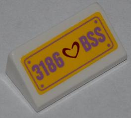 85984pb028 | Slope 30 1 x 2 x 2/3 with Dark Red Heart and | LEGOPART