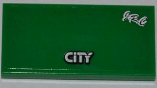 87079pb0099 | Tile 2 x 4 with 'CITY' and 'J.R.C' Pattern (Sticker) - Set 4203 | LEGOPART