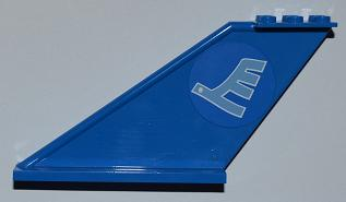 87614pb002 | Tail 12 x 2 x 5 with Medium Blue Airline Bird Pattern on Both Sides | LEGOPART