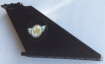 87614pb017 | Tail 12 x 2 x 5 with Gold 'VIP' in White Wing Logo Pattern on Both Sides | LEGOPART