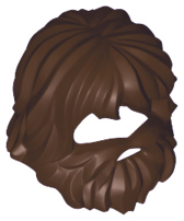 87999 | Minifigure, Hair Shaggy with Beard and Mouth Hole | LEGOPART