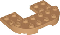 89681 | Plate, Round 4 x 6 x 2/3, Raised 2 x 6 and 2 x 2 Cutout | LEGOPART