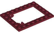 92107 | Plate, Modified 6 x 8 Trap Door Frame Horizontal (Long Pin Holders) | LEGOPART