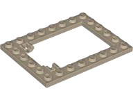 92107 | Plate, Modified 6 x 8 Trap Door Frame Horizontal (Long Pin Holders) | LEGOPART