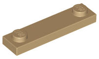 92593 | Plate, Modified 1 x 4 with 2 Studs without Groove | LEGOPART