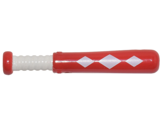 93220pb02 | Minifigure, Utensil Baseball Bat 4L with White Grip Handle and 3 White Diamonds Pattern | LEGOPART