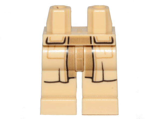 970c00pb1153 | Hips and Legs with SW Dark Tan and Tan Layered Robe Pattern | LEGOPART