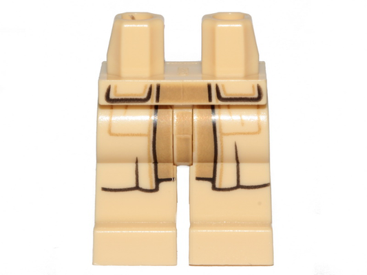 970c00pb1153 | Hips and Legs with SW Dark Tan and Tan Layered Robe Pattern | LEGOPART