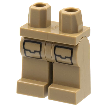 970c00pb1214 | Hips and Legs with Cargo Pockets with Flaps Pattern | LEGOPART