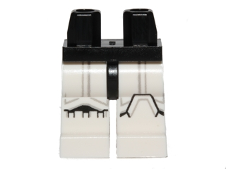 970c01pb32 | Hips and White Legs with SW Stormtrooper Black and Gray Markings Pattern | LEGOPART