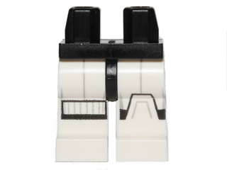 970c01pb35 | Hips and White Legs with SW Stormtrooper Black and Gray Markings Pattern | LEGOPART