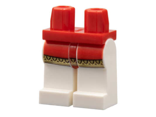 970c01pb59 | Hips and White Legs with Red Surcoat with Gold Border Pattern | LEGOPART