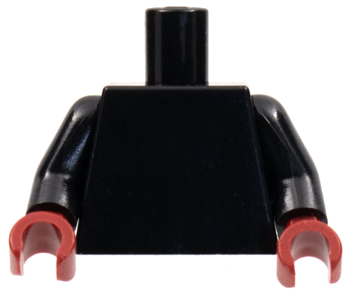 973c41 | Torso Plain / Black Arms / Dark Red Hands | LEGOPART