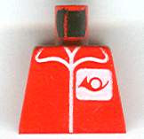 973pb0035 | Torso Post Office Worker, Suit and Horn Logo Pattern | LEGOPART