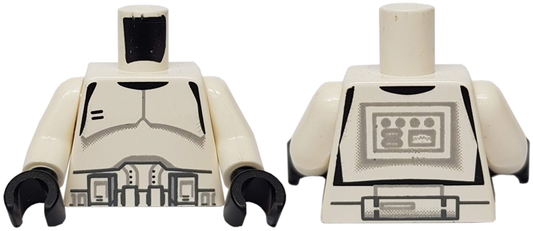 973pb0117c01 | Torso SW Armor Clone Trooper Pattern / White Arms / Black Hands | LEGOPART