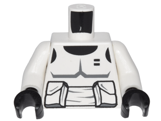 973pb0587c01 | Torso SW Armor Scout Trooper Pattern (Dark Bluish Gray Accents) / White Arms / Black Hands | LEGOPART