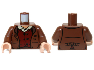 973pb1140c01 | Torso LotR Jacket Rumpled and Red Vest Pattern | LEGOPART