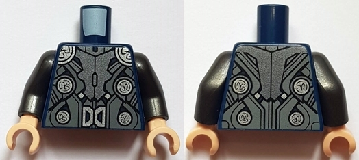 973pb1940c01 | Torso Armor with Silver Circles and Buckle Pattern | LEGOPART