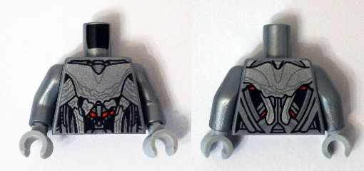 973pb1948c01 | Torso Silver Armor with Red Spots Pattern | LEGOPART