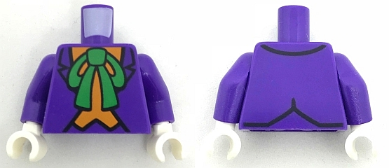 973pb3006c01 | Torso Batman Suit with Orange Vest and Green Bow Tie Pattern | LEGOPART