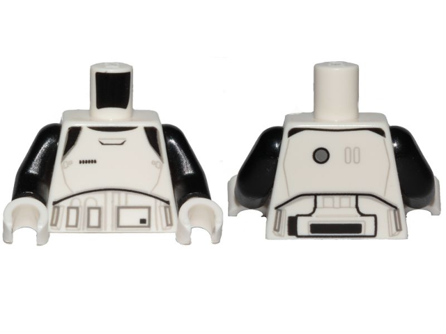 973pb3041c01 | Torso SW Armor Stormtrooper Ep. 8 with Black, Gray and Dark Gray Lines Pattern | LEGOPART