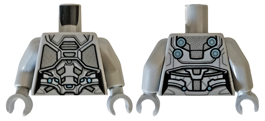 973pb3226c01 | Torso Female Outline with Body Armor with Dark Bluish Gray Trim Pattern | LEGOPART