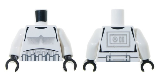 973pskc01 | Torso SW Armor Stormtrooper Pattern / White Arms / Black Hands | LEGOPART