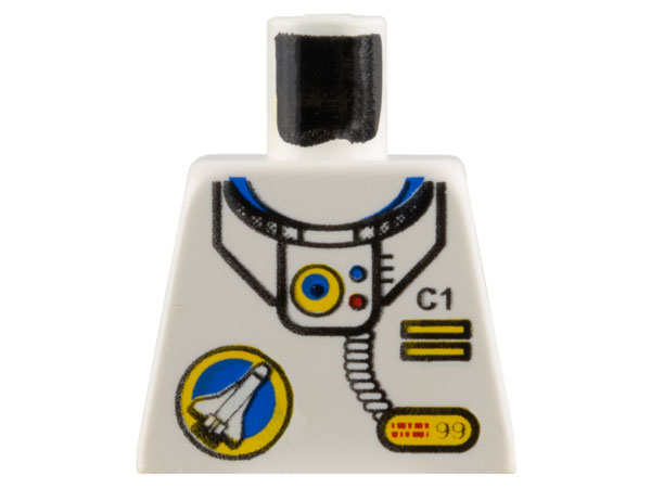 973px176 | Torso Space Port Logo, Tube and 'C1' with Two Yellow Bars Pattern | LEGOPART