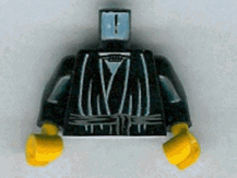 973px71c01 | Torso SW Layered Shirt, Robe Tie Pattern / Black Arms / Yellow Hands | LEGOPART