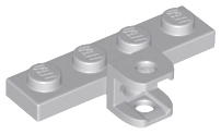 98263 | Plate, Modified 1 x 4 with Tow Ball Socket, Flattened with Holes | LEGOPART