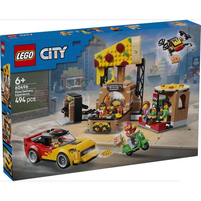 Pizza Delivery Experience with Vehicles LEGO 60496