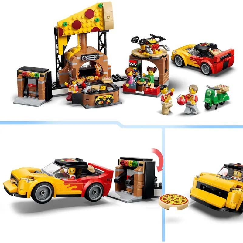 Pizza Delivery Experience with Vehicles LEGO 60496