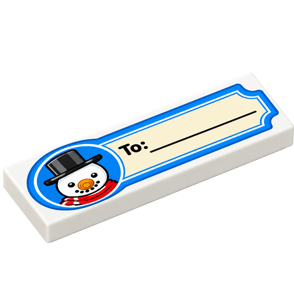 2x6 Kerst: Naamkaartje Sneeuwman