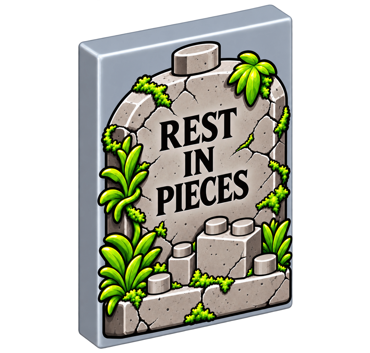 Grafsteen: 'Rest In Pieces'