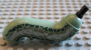 bb0296pb01 | Serpent Basilisk Neck S-Curve with Fixed Pin with Scales Pattern | LEGOPART