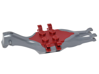 bb1308c03 | Dinosaur Body Pteranodon, 4 Studs, 6 Clips with Fixed Dark Red Top | LEGOPART