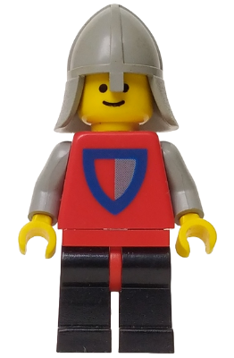 Classic - Knight, Shield Red/Gray, Black Legs with Red Hips, Light Gray Neck-Protector LEGO cas074