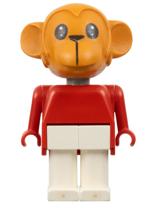 Fabuland Monkey - Gabriel Gorilla, Brown Head, White Legs, Red Top LEGO fab8e