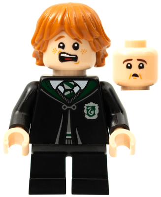 Ron Weasley - Black Slytherin Robe and Short Legs (Vincent Crabbe Transformation) LEGO hp287