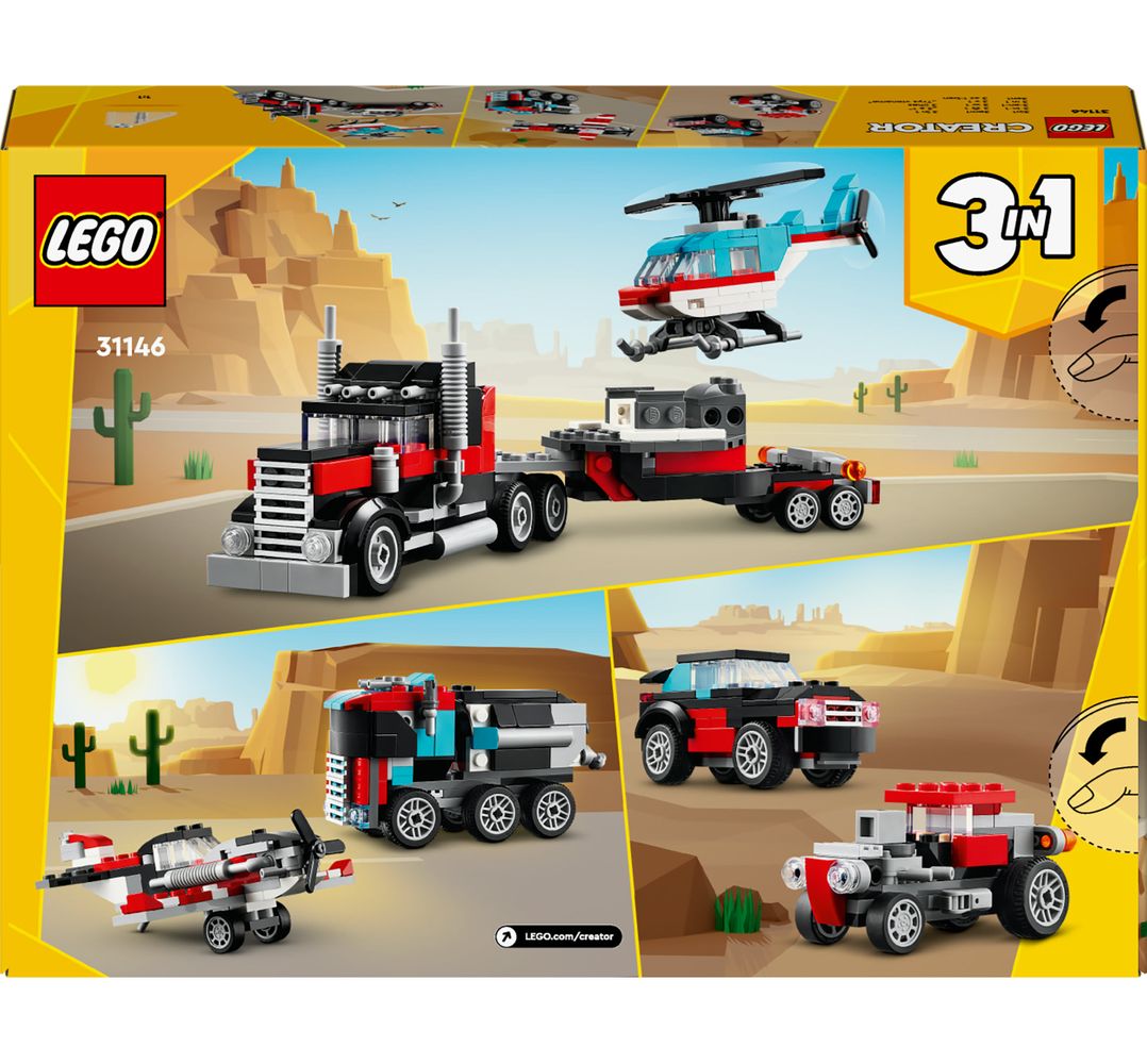 Flatbed truck with helicopter LEGO LEGO 31146