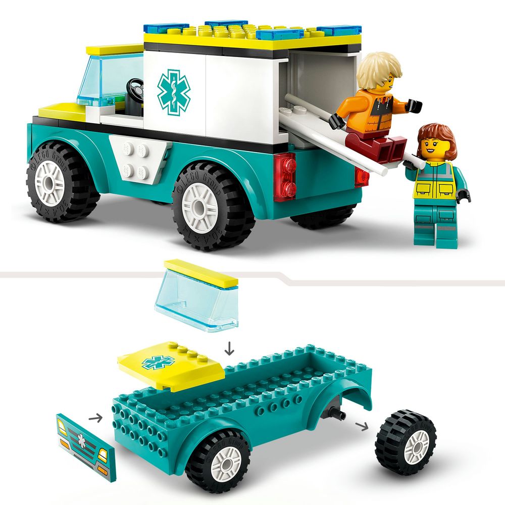 Noodambulance en snowboarder LEGO 60403