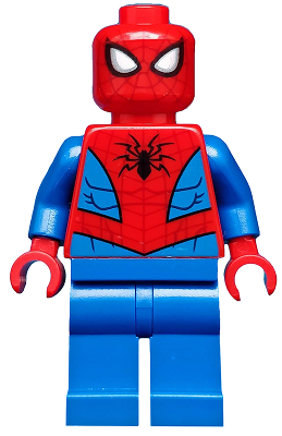 Spider-Man - Dark Red Web Pattern, Blue Legs LEGO sh0546