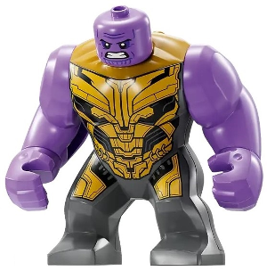 Thanos - Large Figure, Medium Lavender Arms Plain, Dark Bluish Gray Outfit with Gold Armor, Angry LEGO sh0896